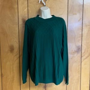 Alfred Dunner Sweater - Dark Green - 2X